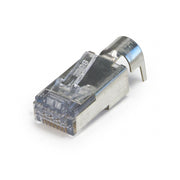 Platinum Tools ezEX-RJ45 Shielded Cat6/Cat5e Crimp Connectors, external ground, POE Compliant, 100 pieces