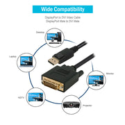 DisplayPort to DVI Video Cable, DisplayPort Male to DVI Male