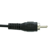 3.5mm Mono Male to RCA Male Cable, Black, 6 foot