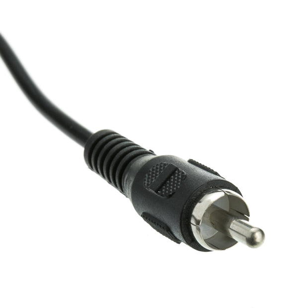 3.5mm Mono Male to RCA Male Cable, Black, 6 foot