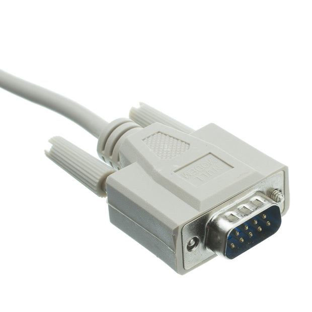 Null Modem Cable, DB9 Male to DB9 Female, UL rated, 8 Conductor