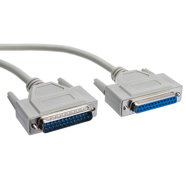 Serial Extension Cable, DB25 Male to DB25 Female, RS-232, 1:1