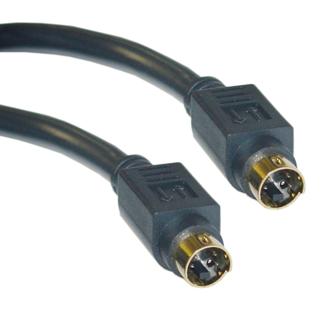 S-Video Cable, MiniDin4 Male, Gold-plated connector