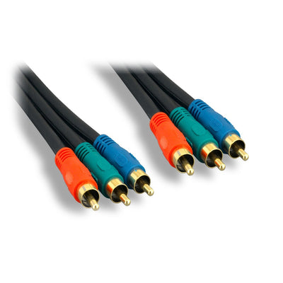 High Quality Component Video Cable, 3 RCA Male (RGB), Gold-plated Connectors