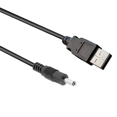 USB 2.0 A Male to DC Plug (3.5mm x 1.35mm) Power Cable, 3 foot, Black