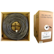 Plenum Bulk RG59 Coaxial Cable, White, CMP, 20 AWG, Pullbox, 1000 foot