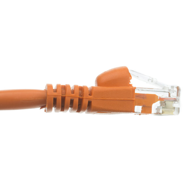 Cat5e Orange Copper Ethernet Patch Cable, Snagless/Molded Boot, POE Compliant