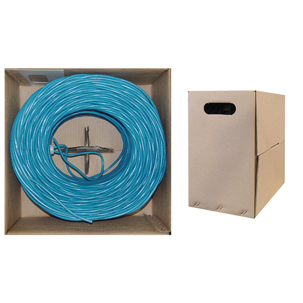 Shielded Cat5e Gray Solid Copper Ethernet Cable, F/UTP, POE Compliant, Pullbox, 1000 foot