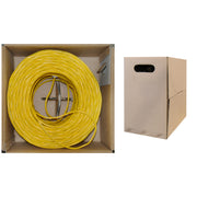 Shielded Cat5e Gray Solid Copper Ethernet Cable, F/UTP, POE Compliant, Pullbox, 1000 foot