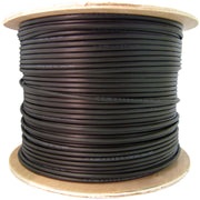 Direct Burial/Outdoor rated Cat6 Black Ethernet Cable, Solid, CMX, Waterproof Tape, Spool, 1000 foot