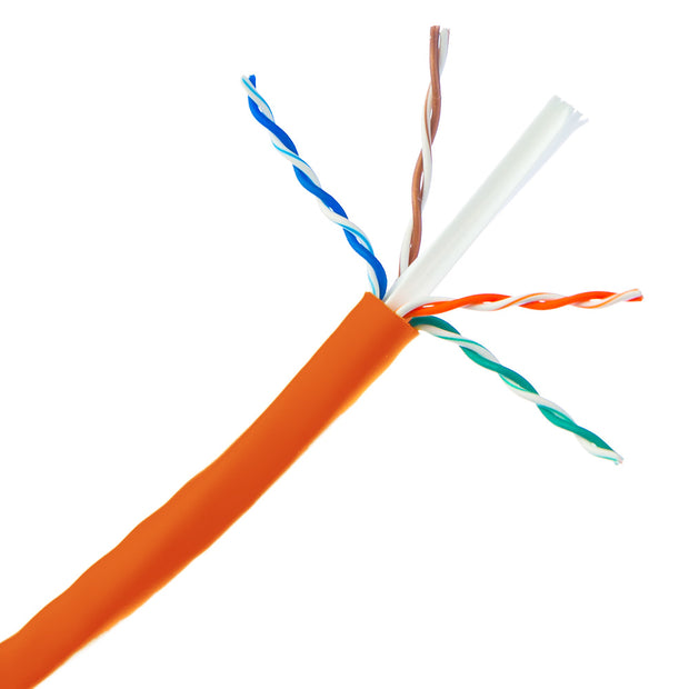 Bulk Cat6 Ethernet Cable, Solid, UTP (Unshielded Twisted Pair), Riser Rated(CMR), Pullbox, 1000 foot