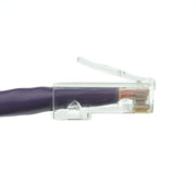 Cat6 Purple Copper Ethernet Patch Cable, Bootless, POE Compliant