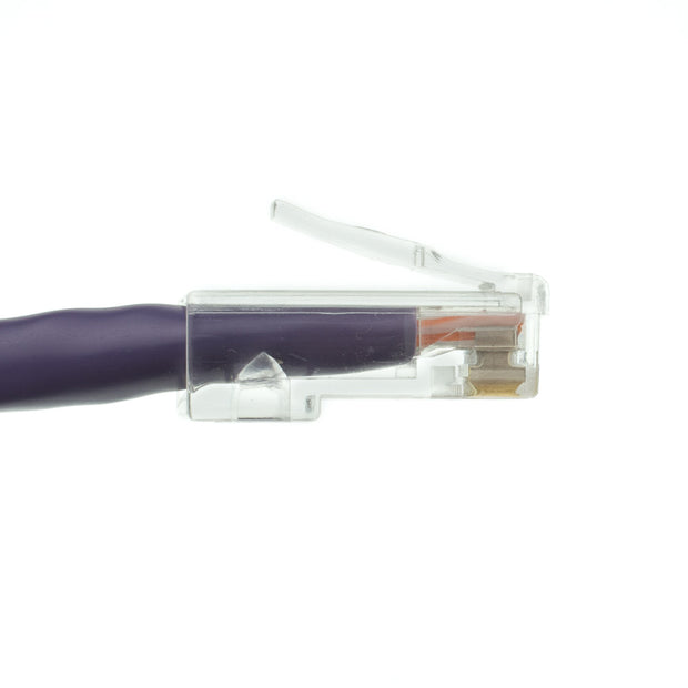 Cat6 Purple Copper Ethernet Patch Cable, Bootless, POE Compliant