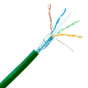 Shielded Cat6 Ethernet Cable, Solid 23 AWG Copper, POE Compliant, Spool, 1000 foot