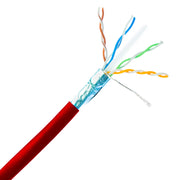 Shielded Cat6 Ethernet Cable, Solid 23 AWG Copper, POE Compliant, Spool, 1000 foot