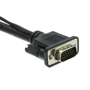 Plenum SVGA Cable w/ Audio, Black, HD15 Male + 3.5mm Male, Coaxial Construction, Shielded