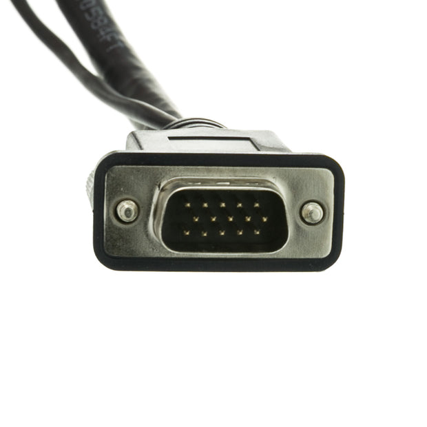 Plenum SVGA Cable w/ Audio, Black, HD15 Male + 3.5mm Male, Coaxial Construction, Shielded