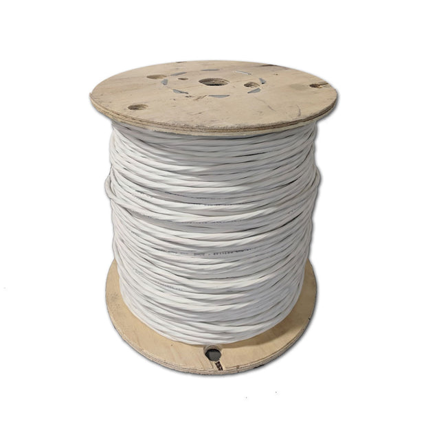 Shielded Plenum Security Cable, White, 18/4 (18 AWG 4 Conductor), Stranded, CMP, Spool, 1000 foot