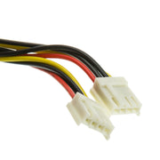 4 Pin Molex to Floppy Power Y Cable, 5.25 inch Male to Dual 3.5 inch Female, 8 inch