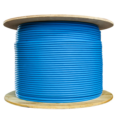 Cat6a Copper Ethernet Cable, 10 Gigabit Stranded, UTP (Unshielded Twisted Pair), POE Compliant, 500Mhz, 24 AWG, Spool, 1000 foot