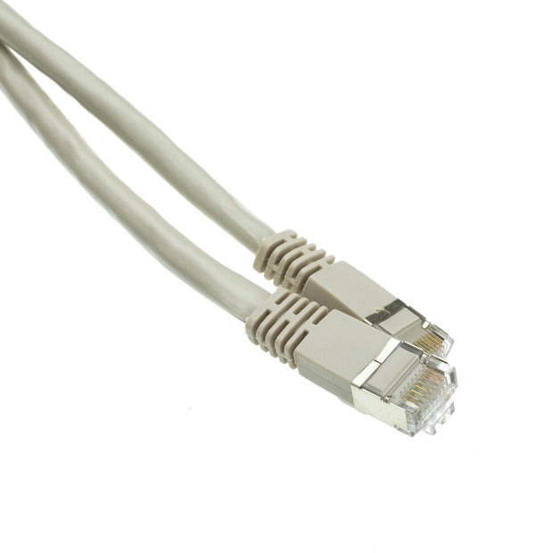 Shielded Cat6a Gray Copper Ethernet Patch Cable, 10 Gigabit, Snagless/Molded Boot, POE Compliant, 500 MHz