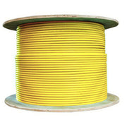 Armored Plenum 12 Strand Indoor Fiber Optic Distribution Cable, OS2 9/125 Singlemode, Corning Optical Fiber, Yellow, Spool, 500 foot