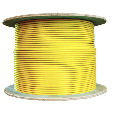 Plenum 6 Strand Indoor/Outdoor Fiber Optic Cable, OS2 9/125 Singlemode, Prysmian Bendbright Core, Yellow, Spool, 1000 foot