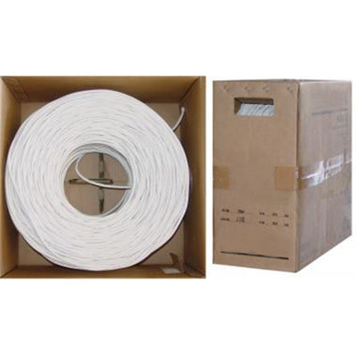 RG6U 18AWG Quad Shield, Pure Copper 3 GHz Coaxial Cable, 1000 ft, Pullbox