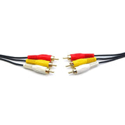 25Ft RCA M/Mx3 Audio/Video Cable Gold Plated