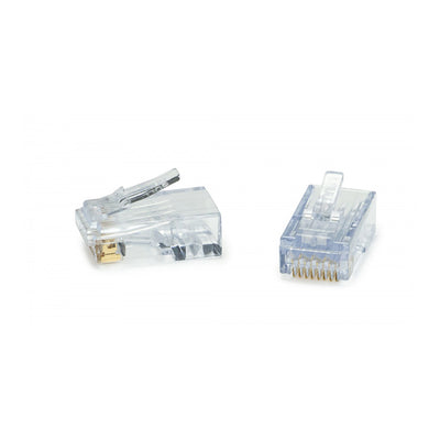 Platinum Tools ezEX44-RJ45 Cat6/Cat5e Crimp Connectors, POE Compliant, Jar 100 pieces