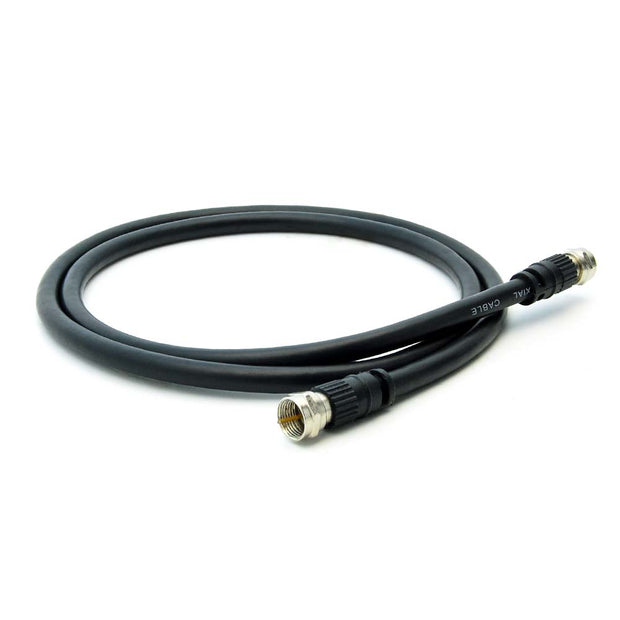 3Ft F-Type Screw-on RG6 Cable Black