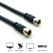 3Ft F-Type Screw-on RG6 Cable Black