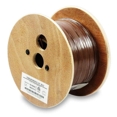 500Ft 20/2 Unshielded CMR Thermostat Cable Solid Copper PVC