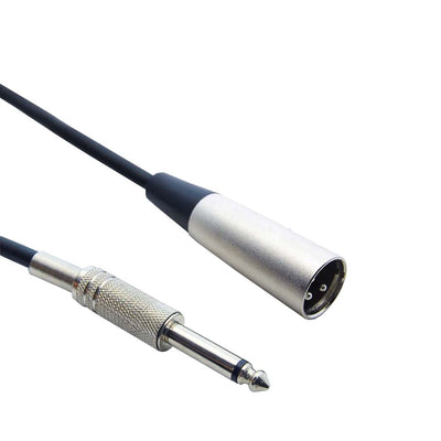 6Ft XLR 3P Male 1/4" Unbalanced Microphone Cable