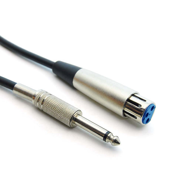 6Ft XLR 3P Female to 1/4 Unbalanced Microphone Cable