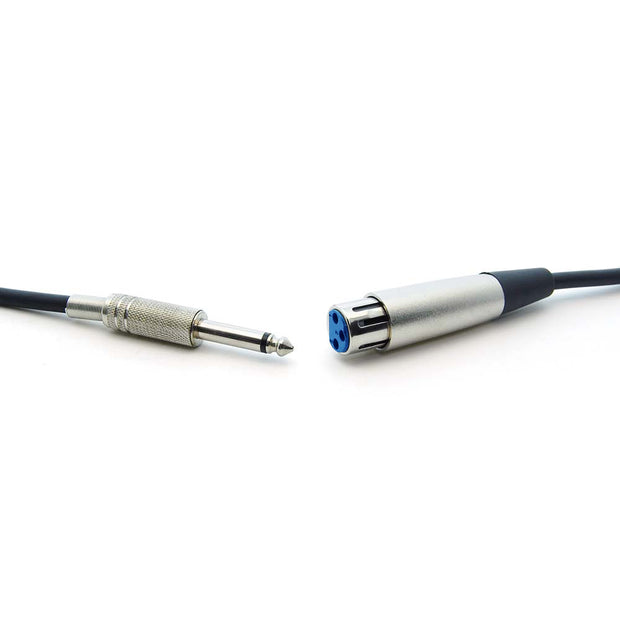 6Ft XLR 3P Female to 1/4 Unbalanced Microphone Cable