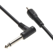 6Ft Right Angle 1/4" to Mono RCA-M Cable