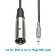 25Ft XLR Male to 3.5mmm Mono Male Cable