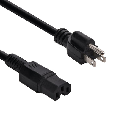 10Ft  Power Cord 5-15P to C15 Black/ SJT 14/3