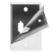 Wall Plate, 2 Port DB9 / HD15 (VGA), Single Gang, Stainless Steel