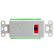 Wall Plate, White, IR Receiver, Dual Band, 12 Volts DC, 30 mA, Single Gang