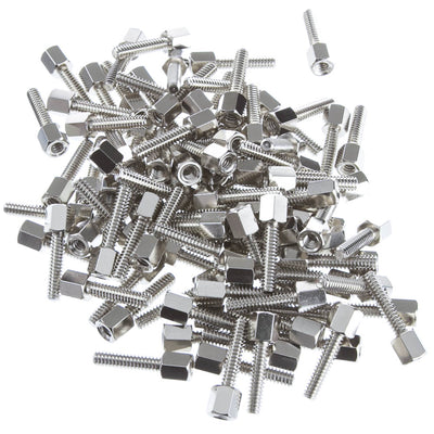 Hex Nut Jack Screw, 100 Pieces, # 4 - 40, 17.08mm