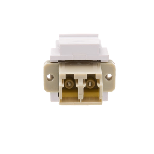 Keystone, White, LC Fiber Optic Network Coupler