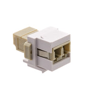 Keystone, White, LC Fiber Optic Network Coupler