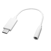 USB C to 3.5mm Adapter Cable for connecting headsets, 5 inch, White