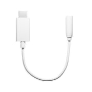 USB C to 3.5mm Adapter Cable for connecting headsets, 5 inch, White