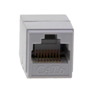 Cat6 Coupler, White, RJ45 Female, Unshielded