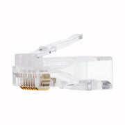 Cat6 RJ45 Crimp Connectors for Solid/Stranded Cable, 8P8C, POE Compliant, 100 pieces