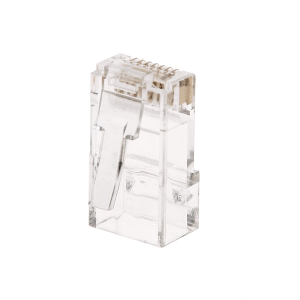 Cat6a RJ45 Crimp Connectors for Stranded Cable w/ wire insert guide & load bar, POE Compliant, 50 pieces