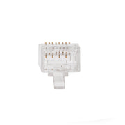 Cat6a RJ45 Crimp Connectors for Stranded Cable w/ wire insert guide & load bar, POE Compliant, 50 pieces